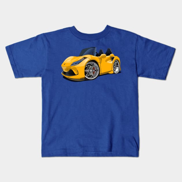 Cartoon car Kids T-Shirt by Mechanik